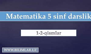 Matematika 5 Sinf 2 Qism Javoblari Telegram